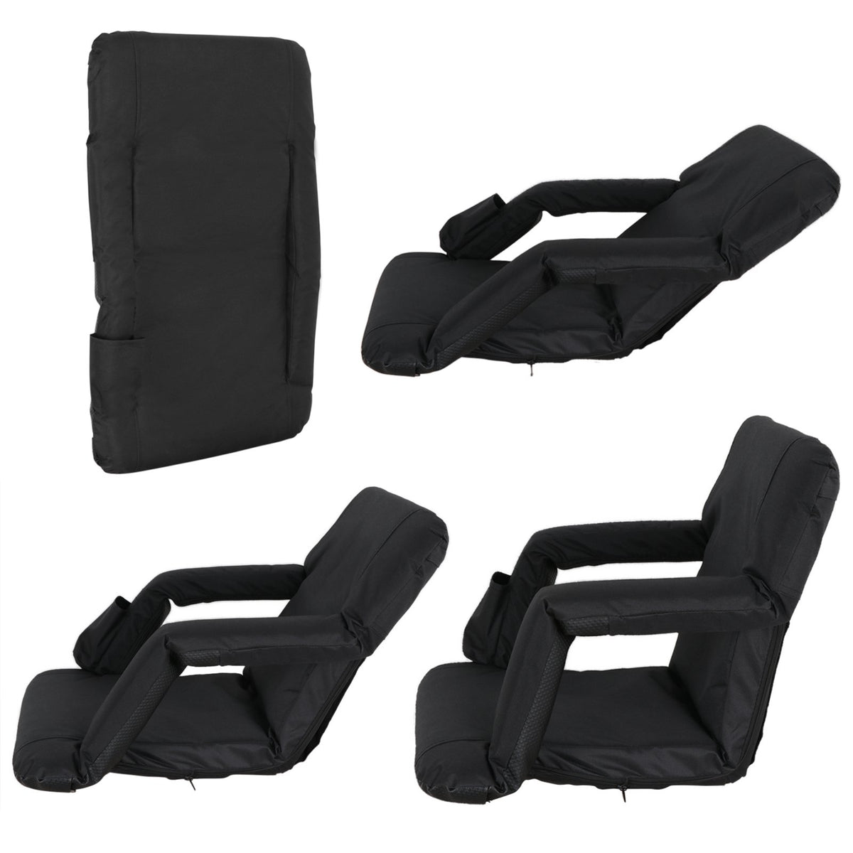 21" 25" Wide Padded Stadium Seat Chair with Back Support and Arms R19233