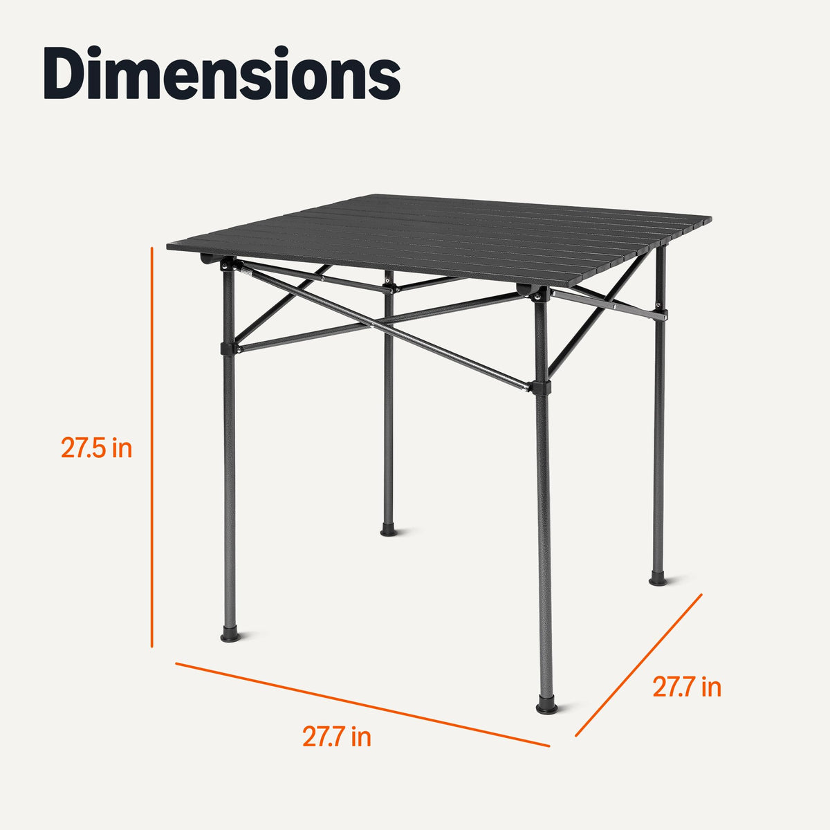 Portable Camping Table with Aluminum Roll-Up Top G89105