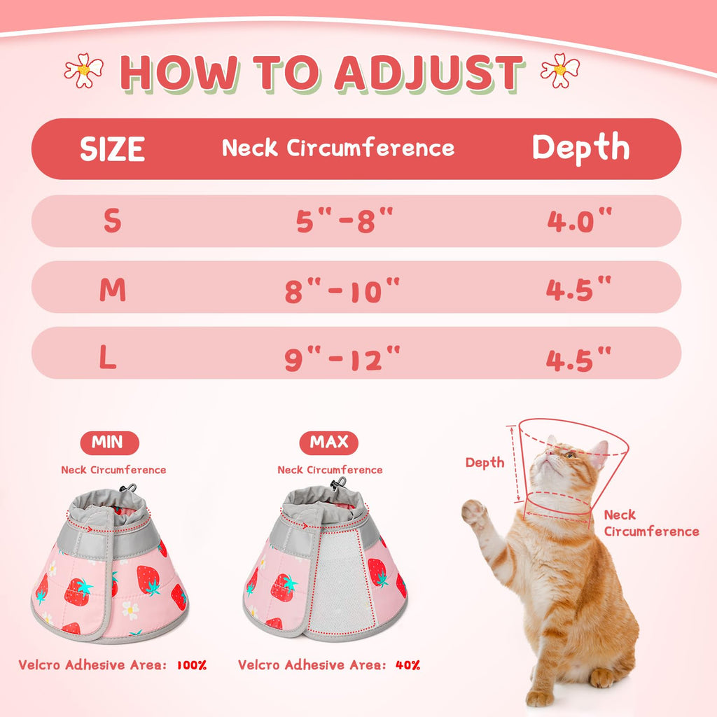 Soft Adjustable Foldable Cat Cone Collar Q776000