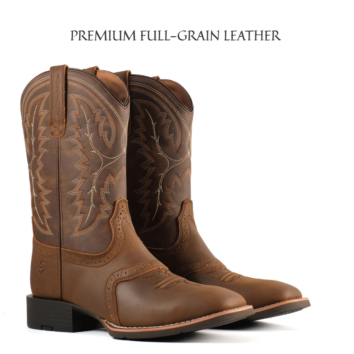 Western Cowboy Boots Square Toe with Embroidery L804