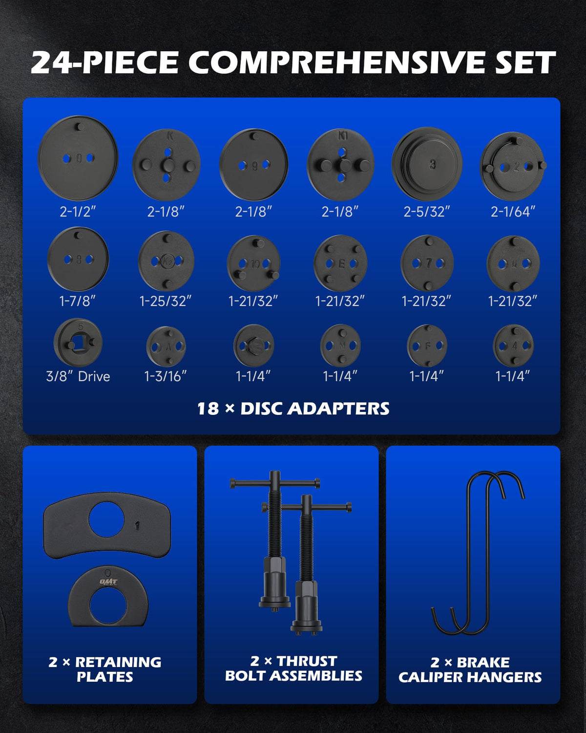 32pc Dual Brake Tool Kit with Caliper Compressor and Drum Brake Set V65007
