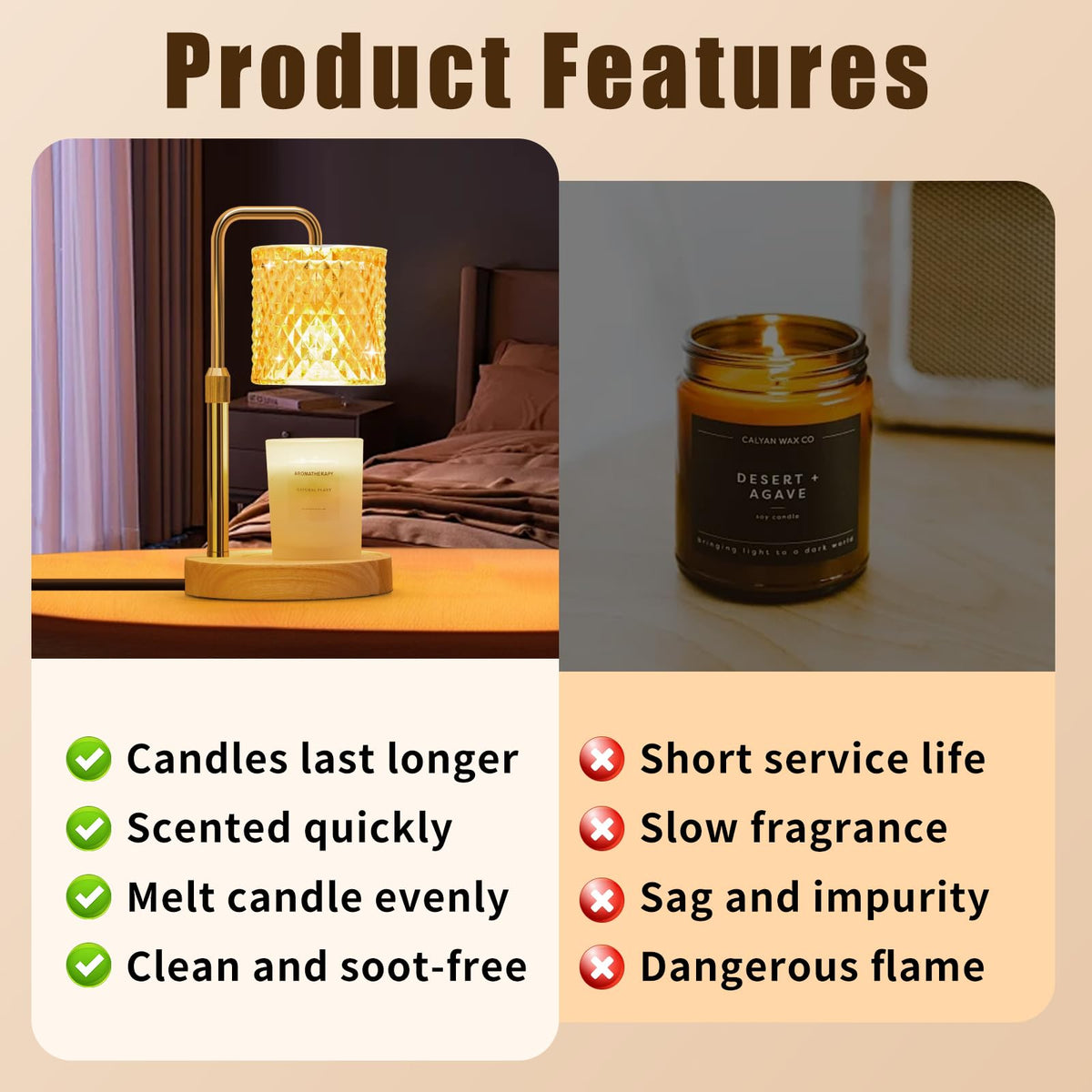 Dimmable Candle Warmer Lamp with Timer E639142