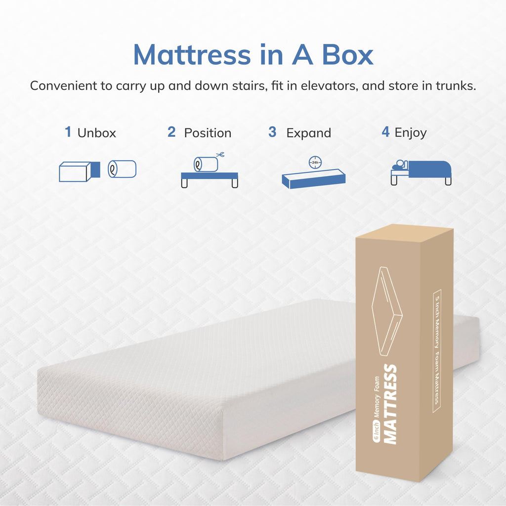 5 Inch Green Tea Memory Foam Twin Mattress J7799