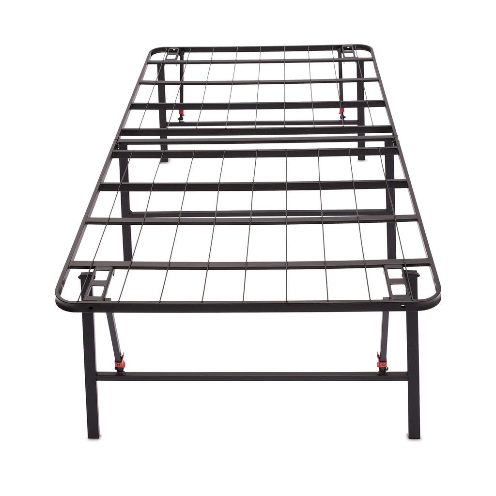 Foldable Metal Platform Bed Frame, 18 Inches High, Twin Size, Black J3851