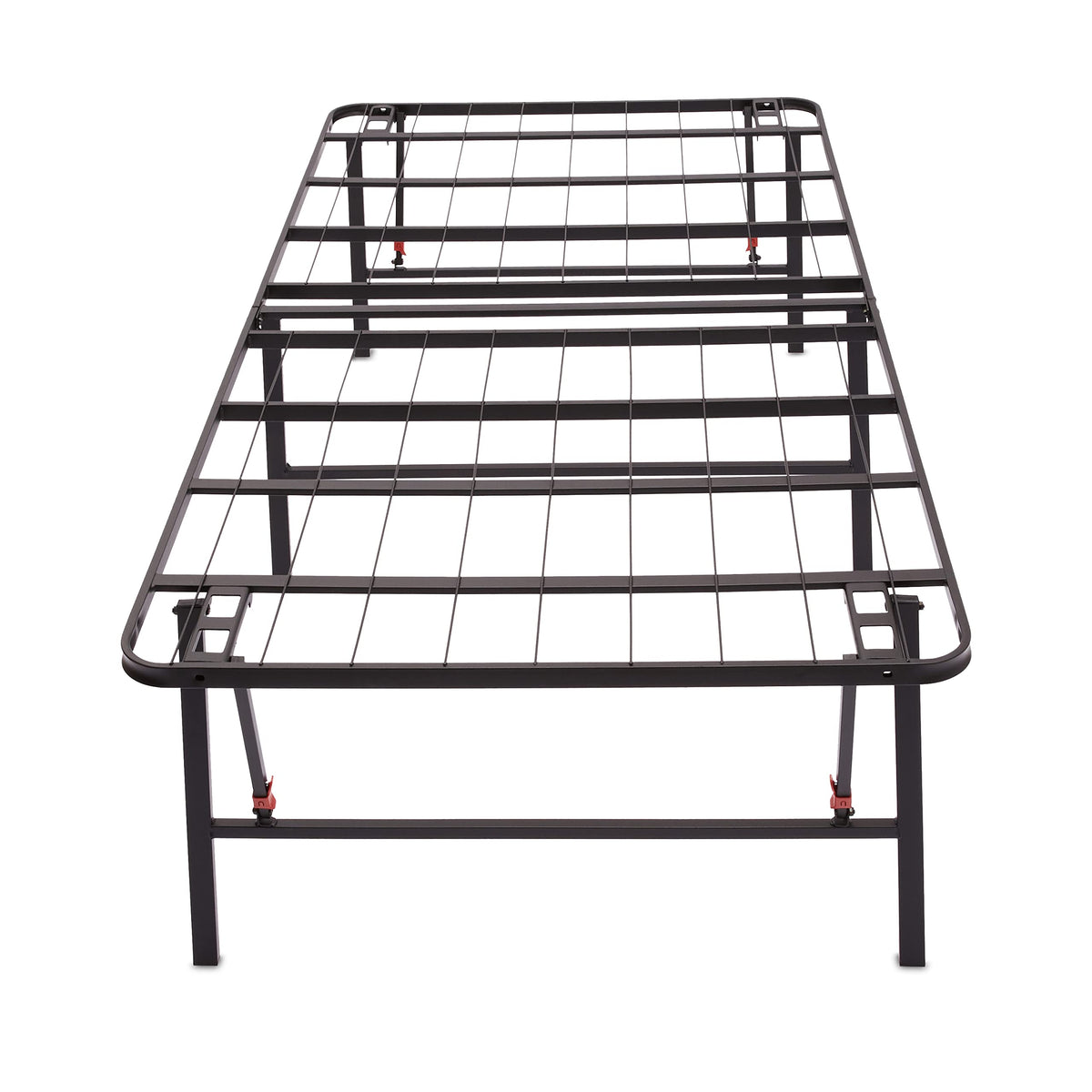 Foldable Metal Platform Bed Frame, 18 Inches High, Twin Size, Black J3851