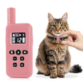 Cat Training Collar with Remote Shock Vibration Beep 3 Modes Waterproof Rechargeable Pink B329