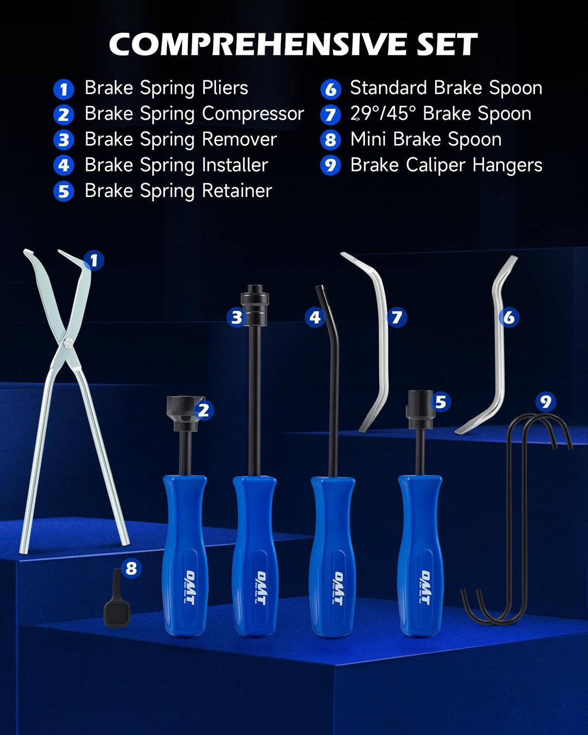 32pc Dual Brake Tool Kit with Caliper Compressor and Drum Brake Set V65007