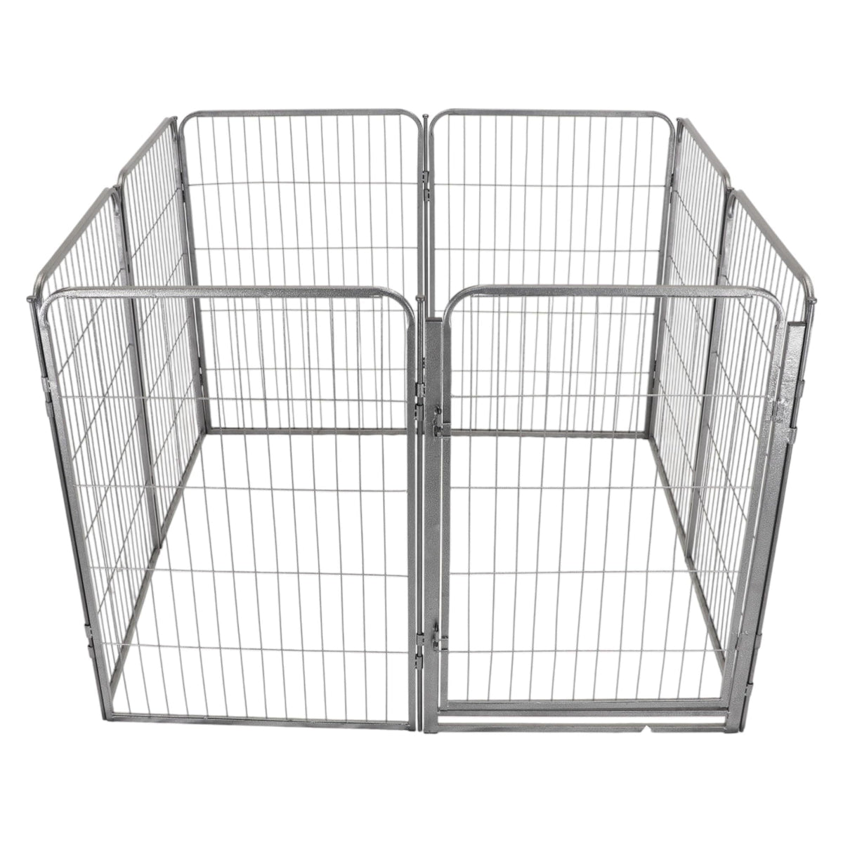 24 inch 8 Panel Portable Grey Metal Pet Playpen O946