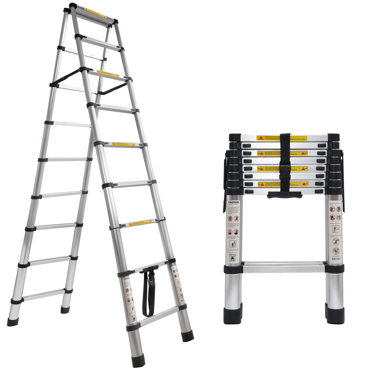 8.53 FT Aluminum Telescoping Ladder P6597