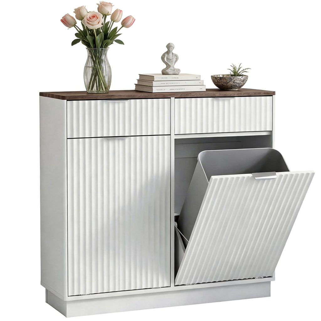 20 Gallon Tilt Out Trash Cabinet with 2 Drawers J61493