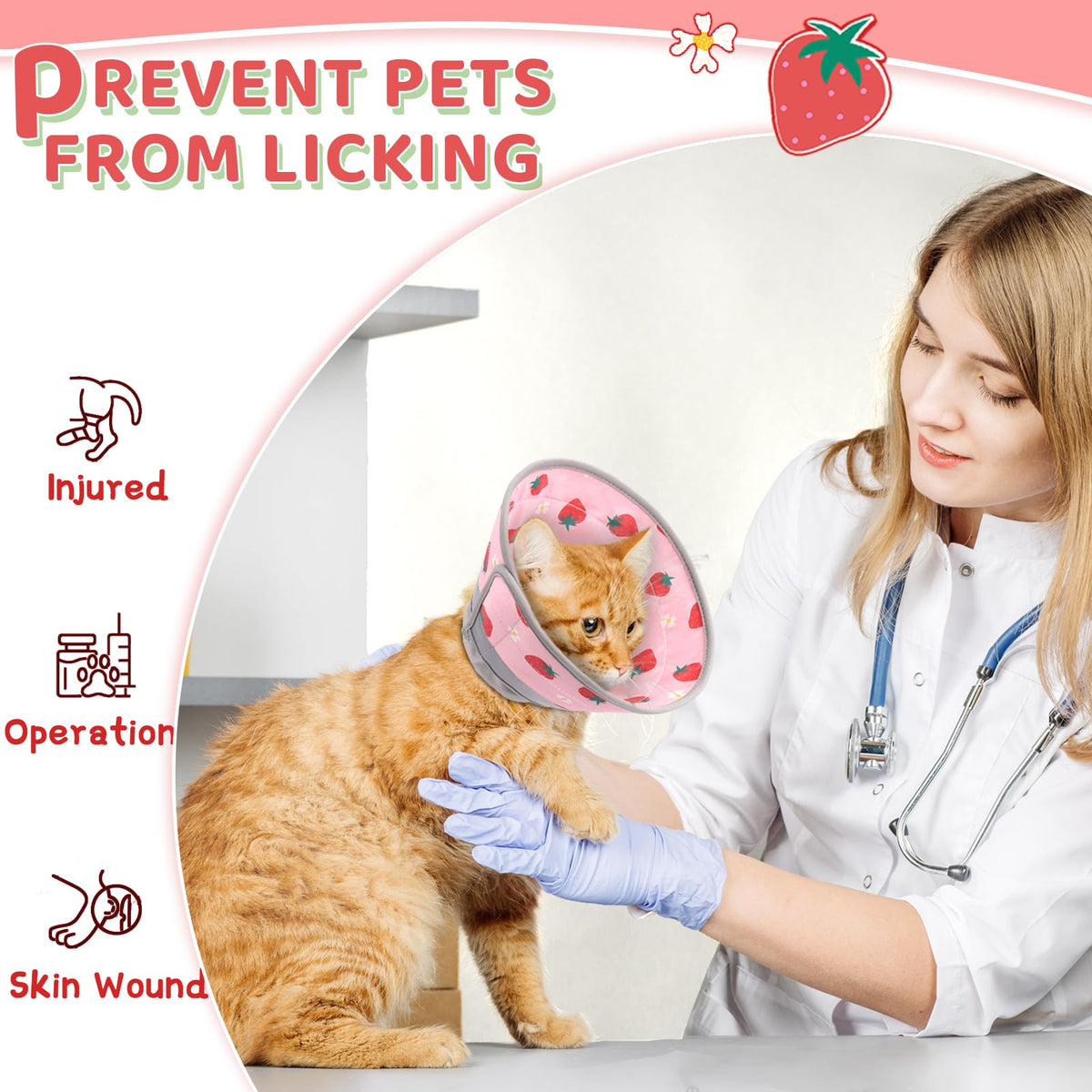 Soft Adjustable Foldable Cat Cone Collar Q776000