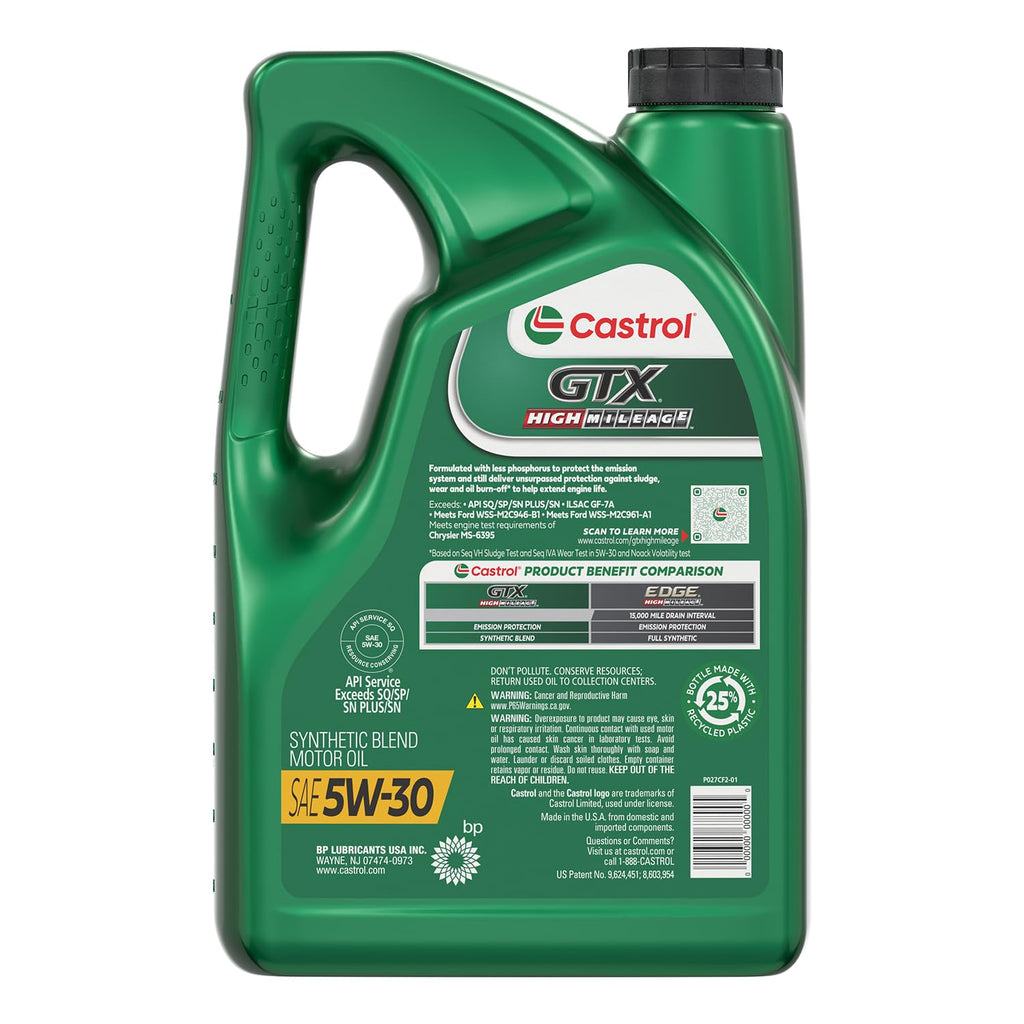 5W-30 Synthetic Blend Motor Oil, 5 Quarts J6777