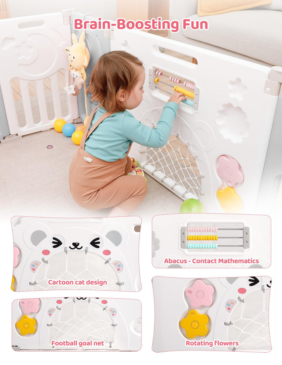 Foldable 14-Panel Baby Playpen Q9473