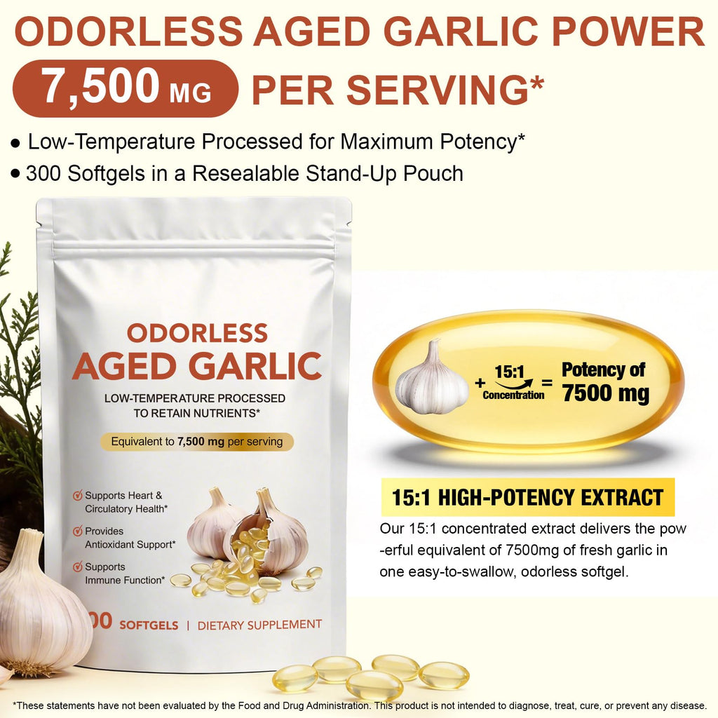Aged Garlic Extract Capsules 15:1 Concentrated Formula 2 Pack I564