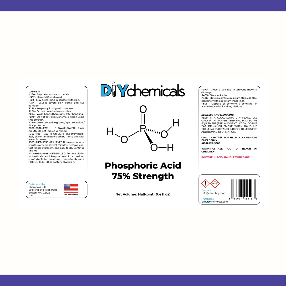 Phosphoric Acid 75% 1 Pint O5951