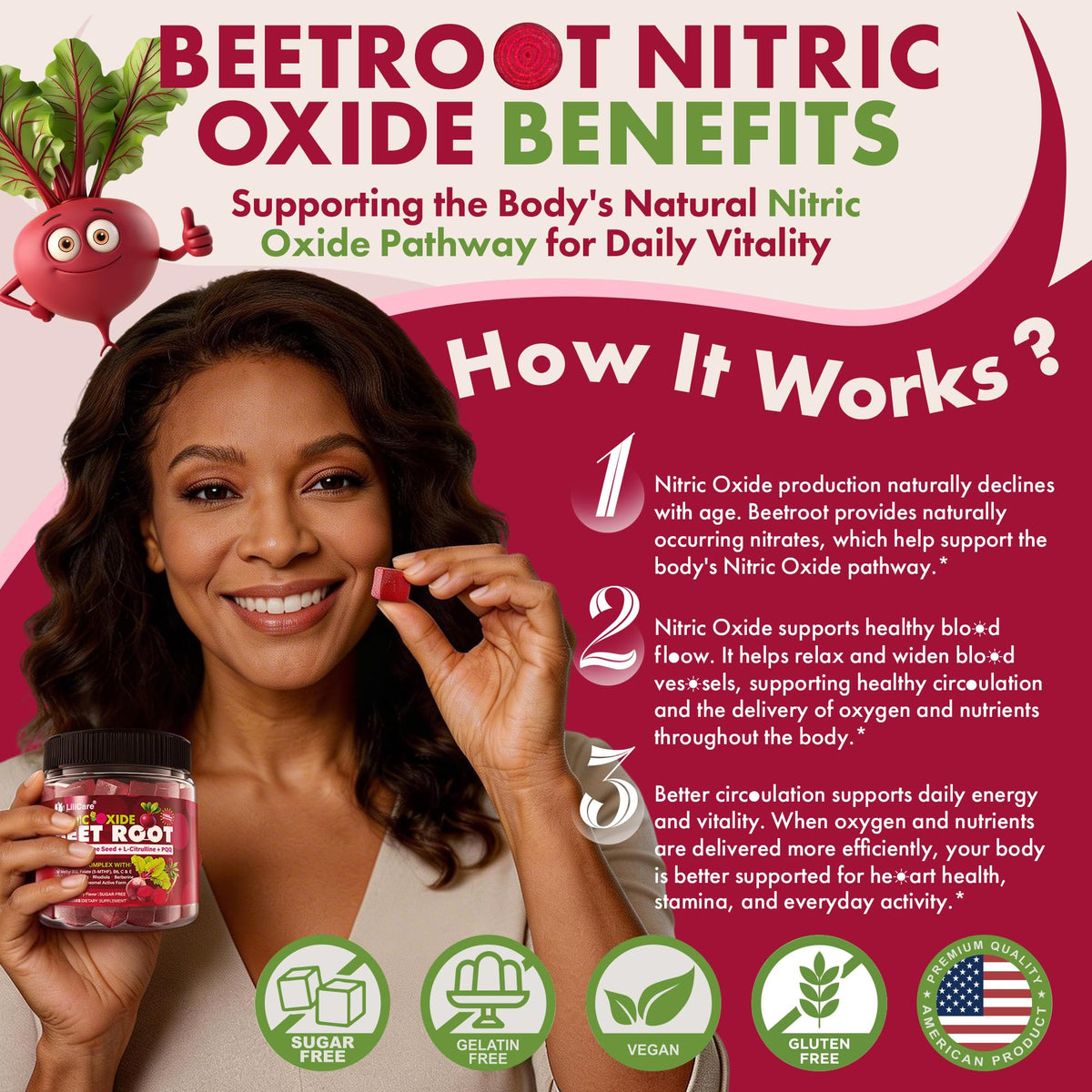 Beet Root Gummies 1500mg Pack of 2 E59736