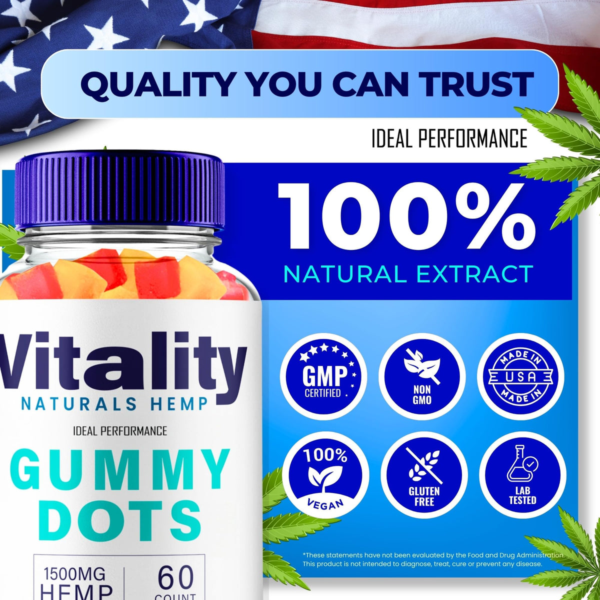 Hemp Gummies with Hemp Seeds Organic Extract 60 Gummies E401728