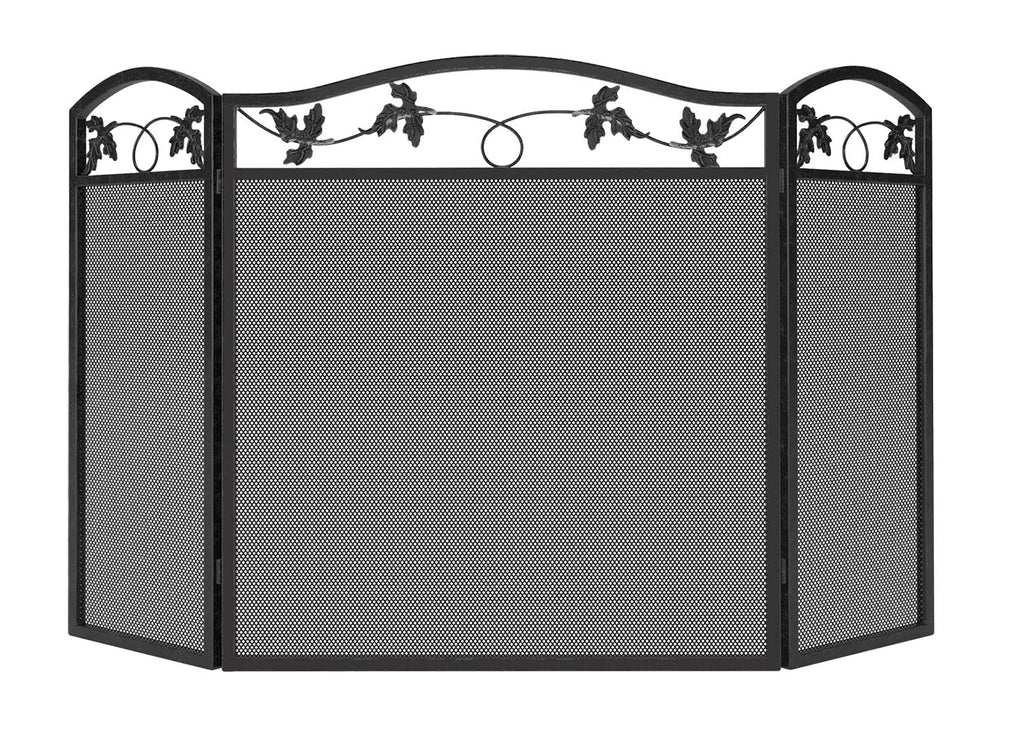 Black Steel Fireplace Screen M8420