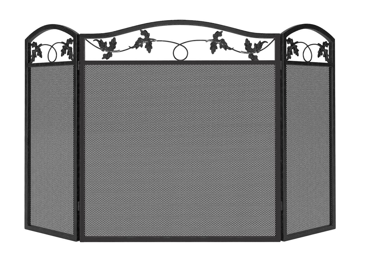 Black Steel Fireplace Screen M8420