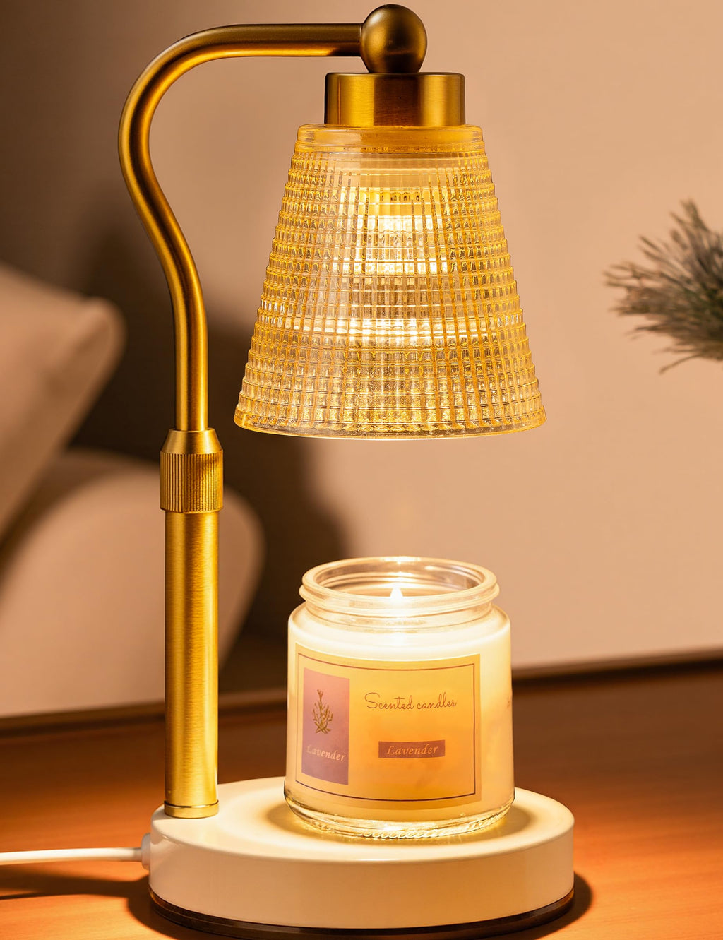 Height Adjustable Dimmable Candle Warmer Lamp with Timer N29683