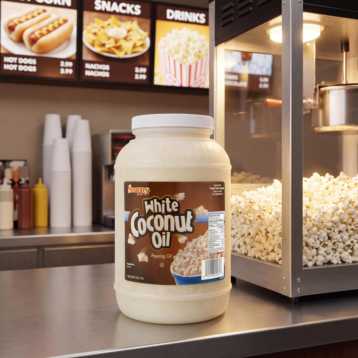 Pure White Coconut Popcorn Oil 1 Gallon 4 Count G150526