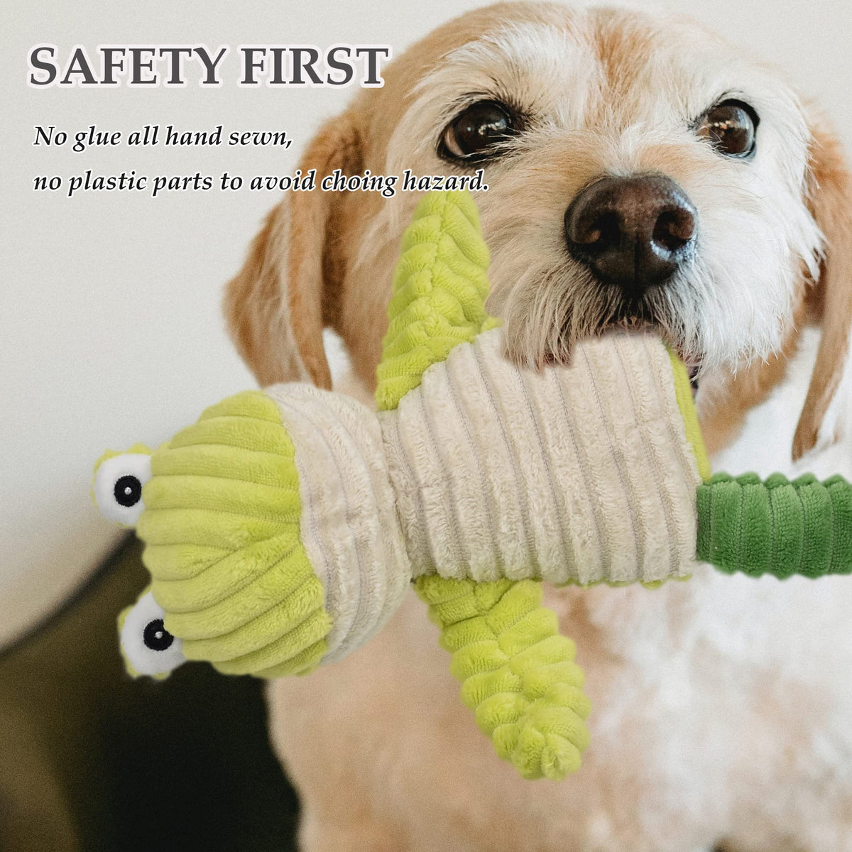 5 Pack Stuffed Squeaky Plush Dog Toys Z5043