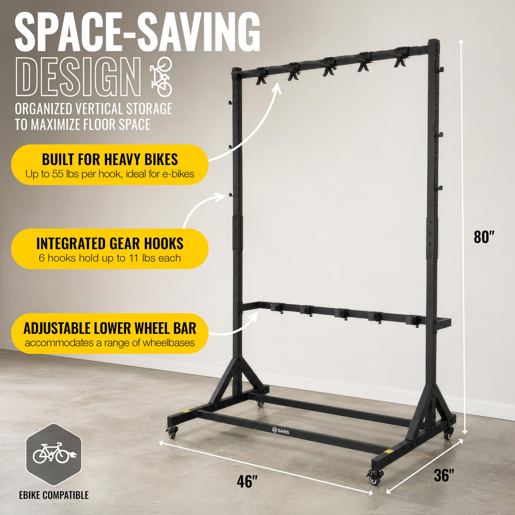 Freestanding 5-Bike Rack D1387