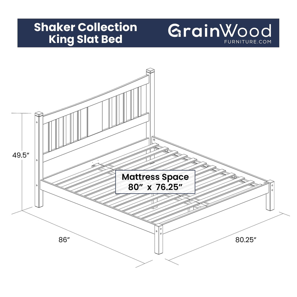 King Size Cherry Solid Wood Platform Bed U717937