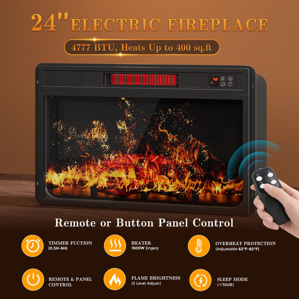 58" Electric Fireplace TV Stand with 2 Storage Drawers N9204