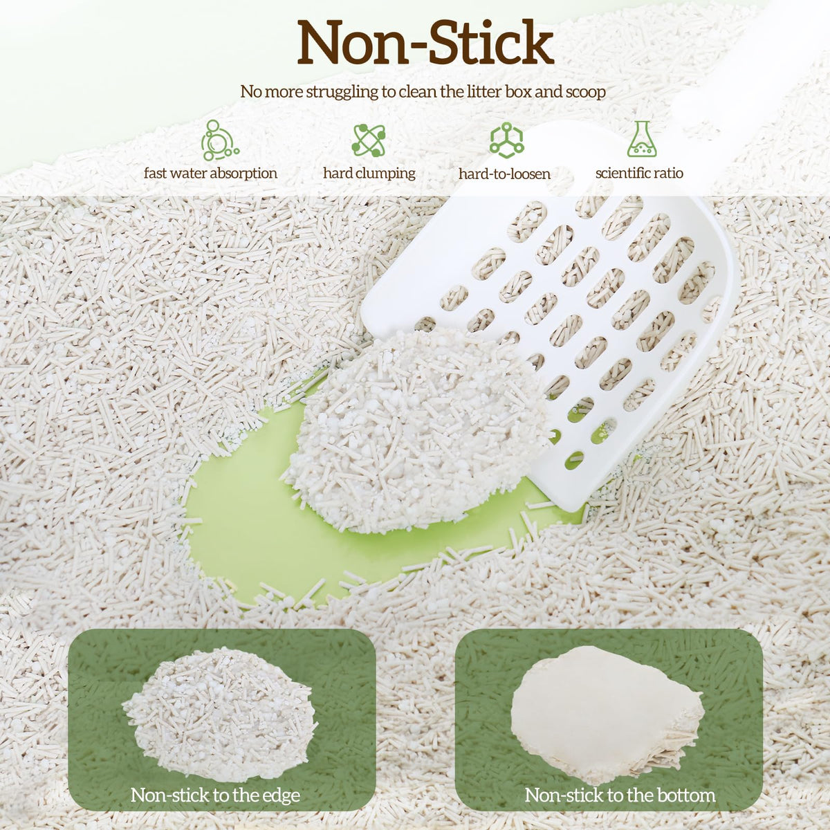 Non-Stick Bottom Tofu Cassava Cat Litter 2Pack 18Lb N557271