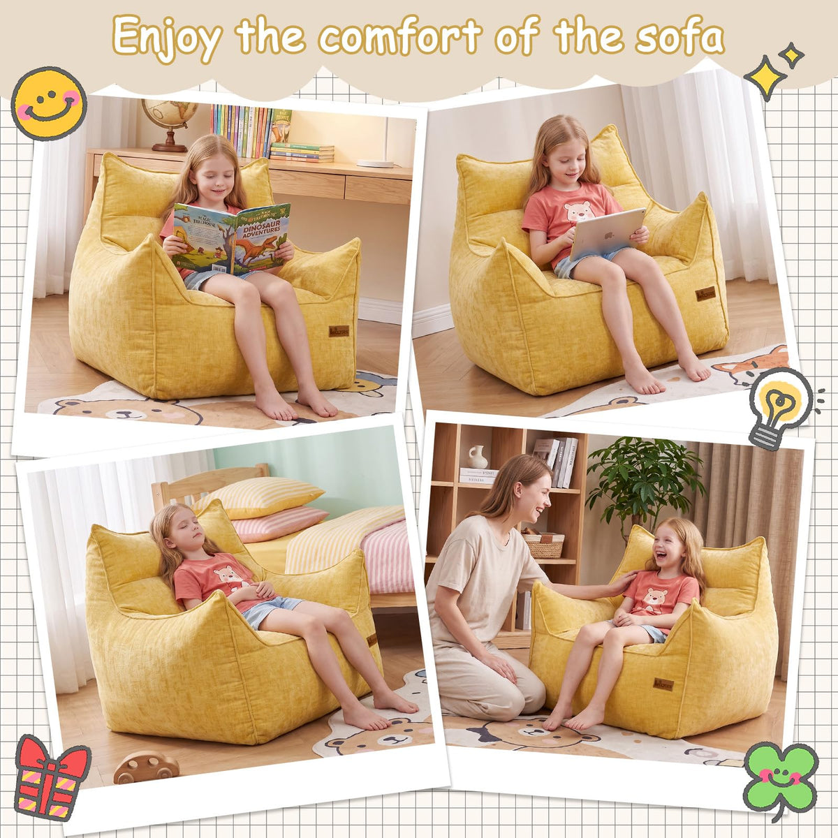 Fluffy Bean Bag Chair N52067