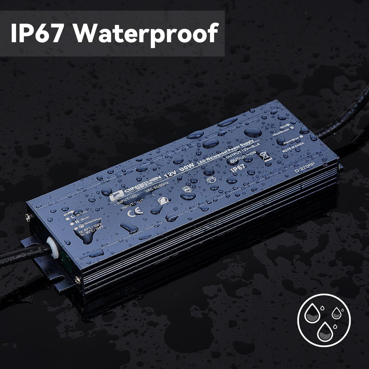 200W Waterproof IP67 12V DC Power Supply L715