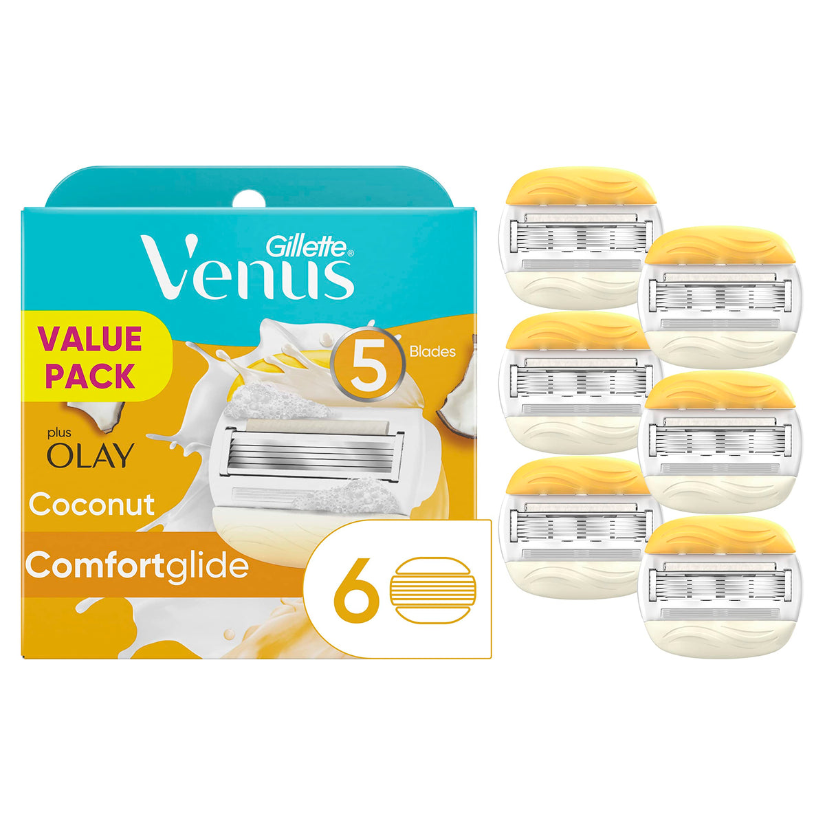 6 Count Womens Razor Blade Refills D2065
