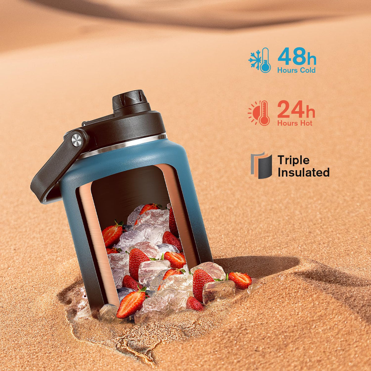 Gallon Insulated Water Bottle with Handle H68046