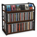 3-Tier Metal and Wood CD Storage Rack L7849