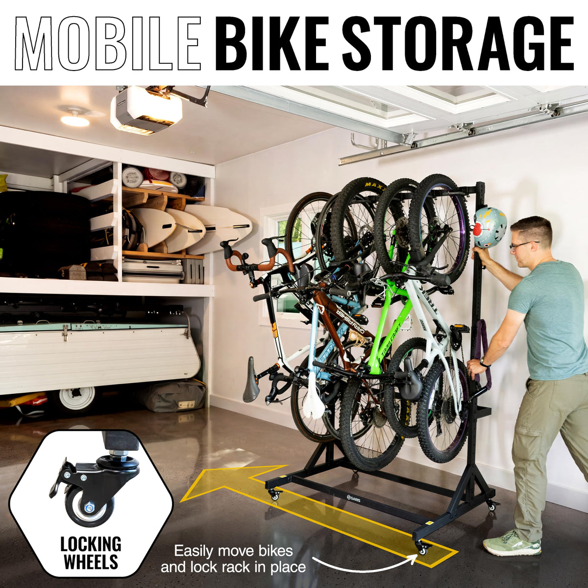 Freestanding 5-Bike Rack D1387