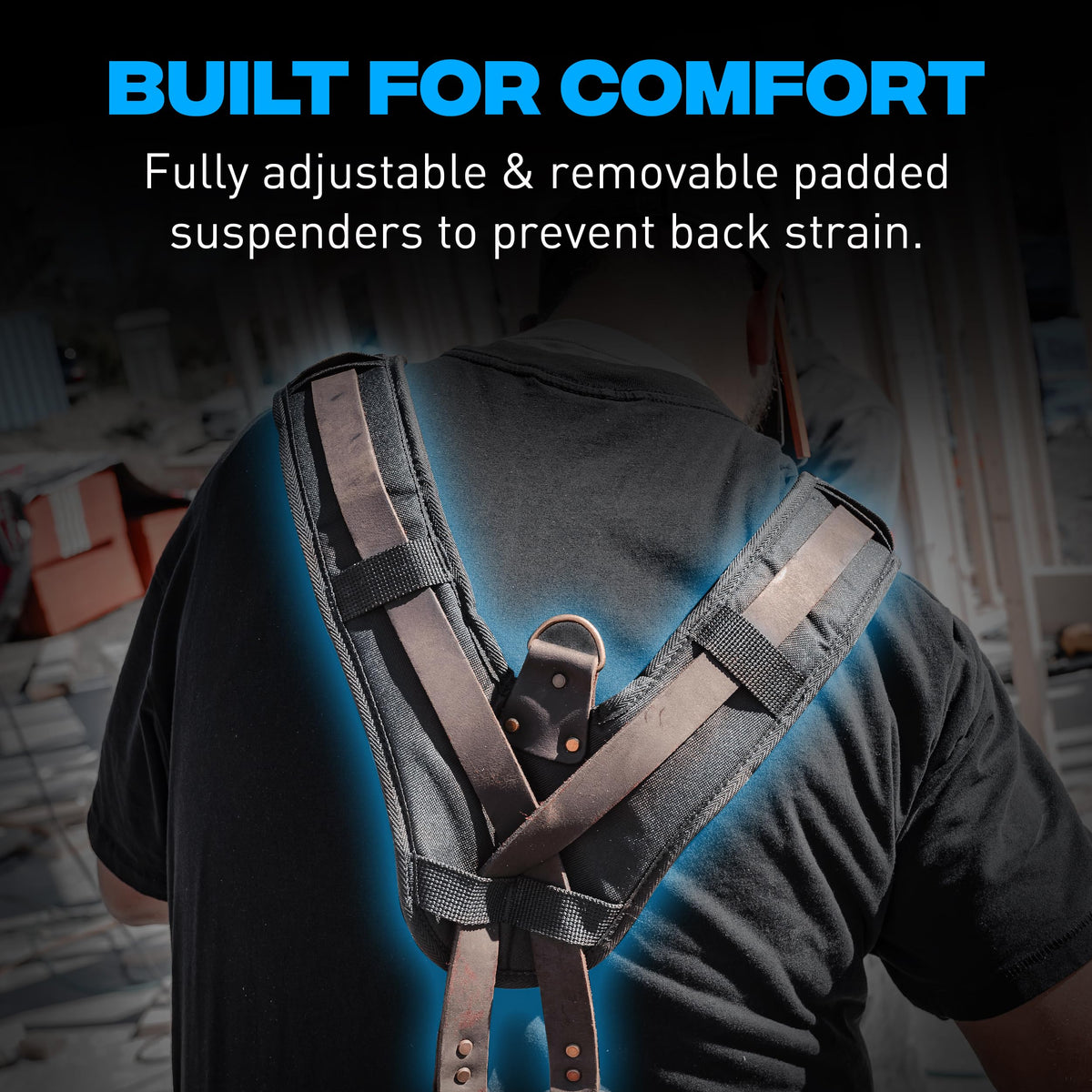 Leather Tool Belt with Suspenders S1179